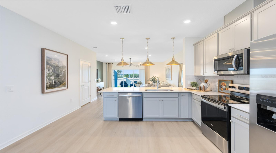 Model Home Design Only. Pictures and furnishings are for illustrative purposes only. Elevations, colors and options may vary. Furniture is for model home staging only.