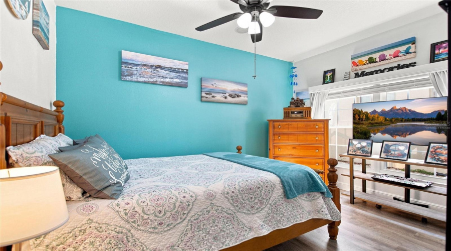 Center Guest room has virtually staged TV