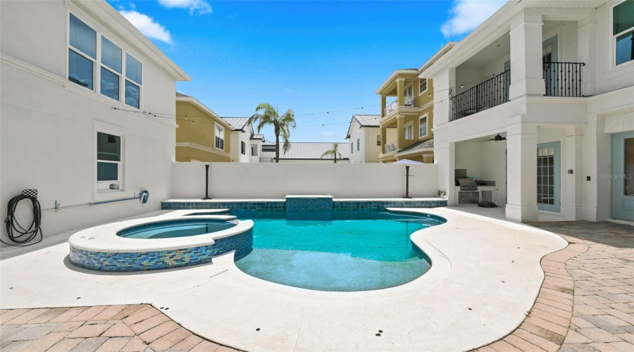 Private Courtyard Pool With Spa