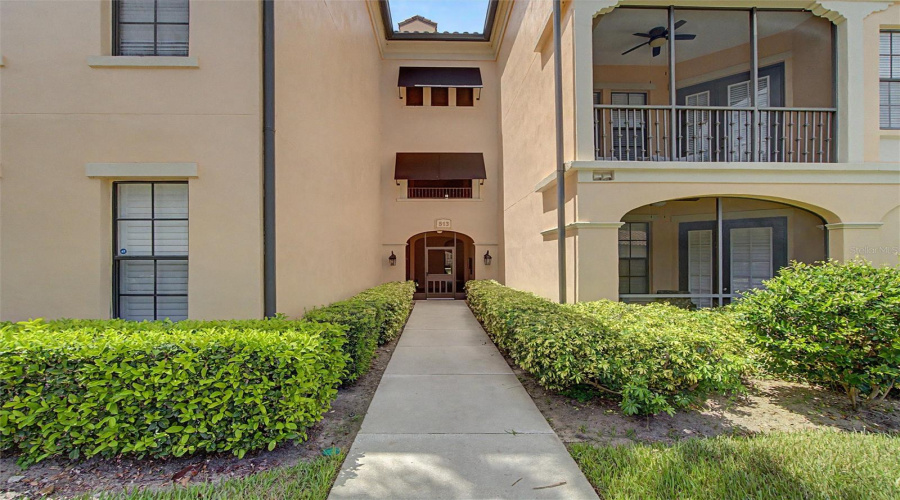 Rear building entrance