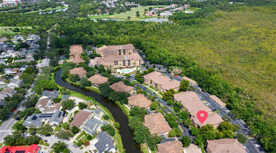 Aerial View - Corner unit South Facing with water view
