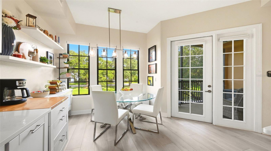 Breakfast Nook with nearby patio access