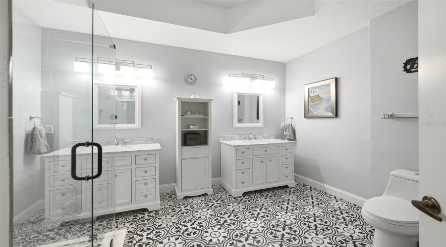 Primary Bathroom upgraded with modern elegance