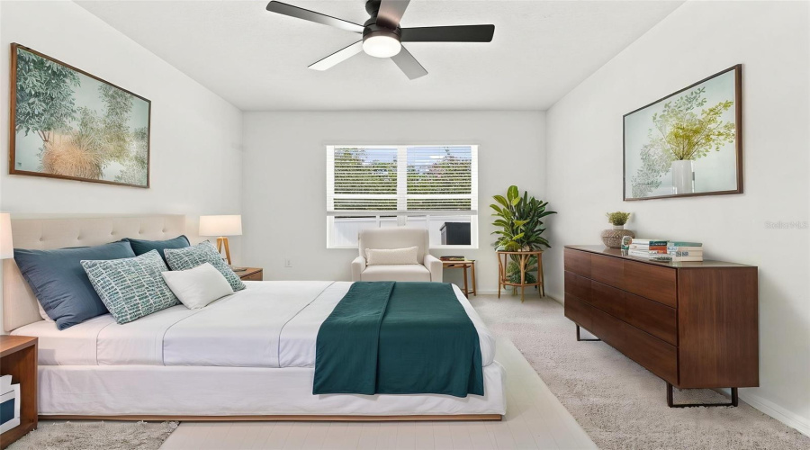 Staged Primary Bedroom