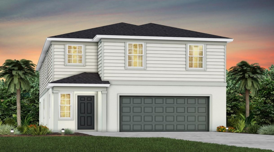 Exterior Design. Artistic rendering for this new construction home. Pictures are for illustrative purposes only. Elevations, colors and options may vary.
