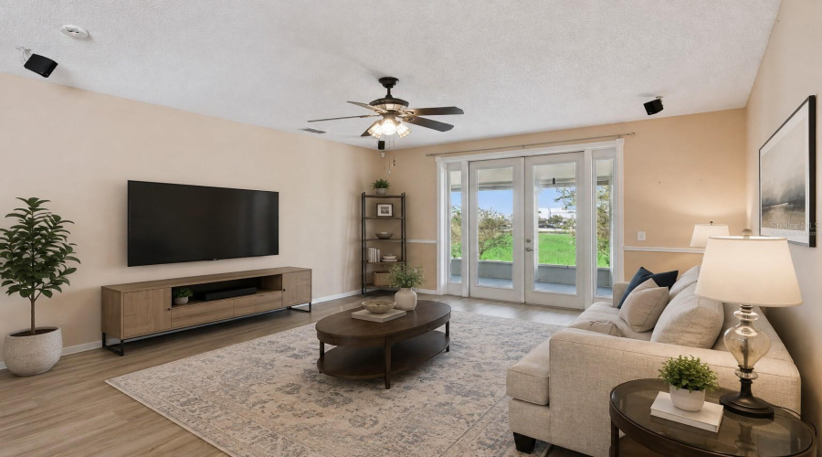 Family Room Virtually Staged