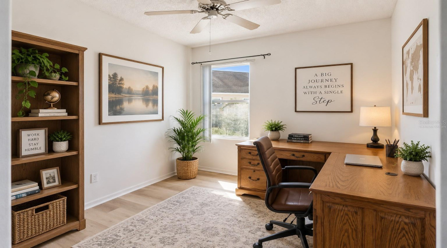 Office/Den Virtually Staged