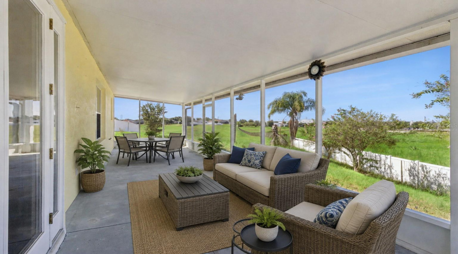 Rear Patio Porch Virtually Staged