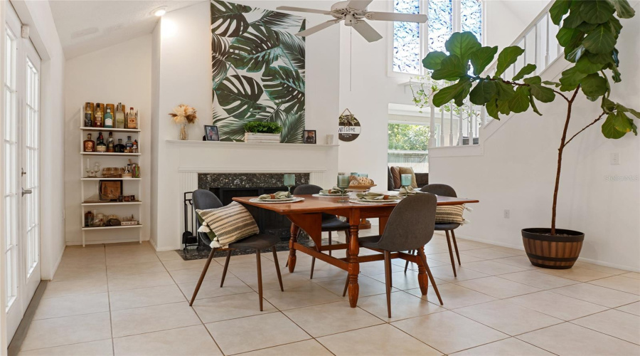Dining W/Fireplace