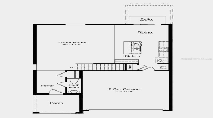 First Floor Plan - Additional Highlights Include: Extended Lvp Flooring On 1St Floor, Window Blinds Throughout The Whole House, Included Appliance Package, And Garage Door Opener