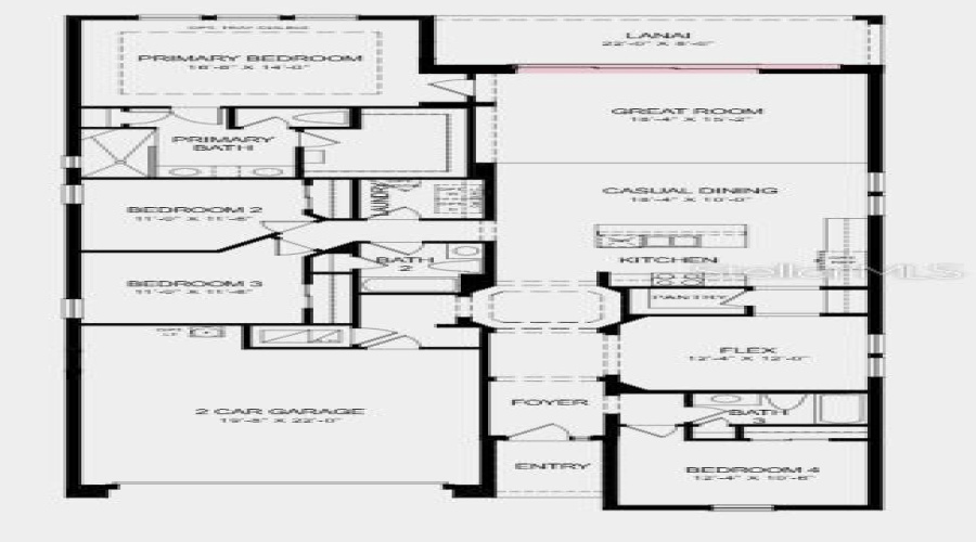 Floor Plan ~ Additional Highlights Include: 8' Interior Doors And Stainless-Steel Single Bowl Kitchen Sink