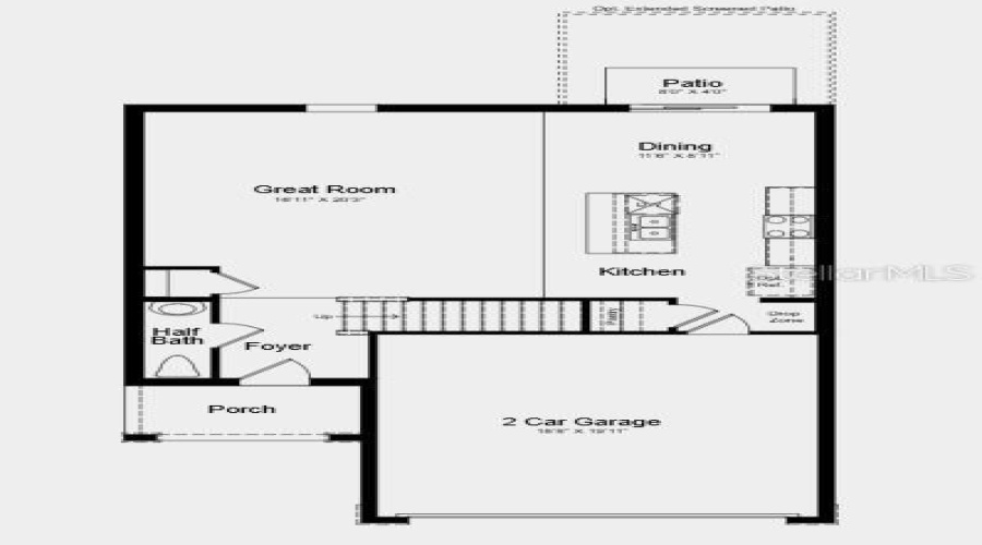 First Floor Plan -  Additional Highlights Include: Window Blinds Throughout The Whole House, Extended Lvp Flooring On The First Floor, And All Appliances Included
