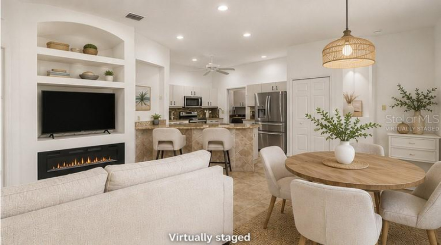 Virtually Staged Living Room