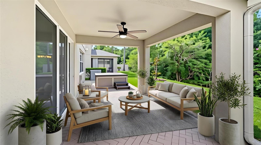 Back Lanai - View 3 Virtually Staged