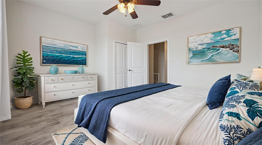 Virtually Staged Guest Bedroom