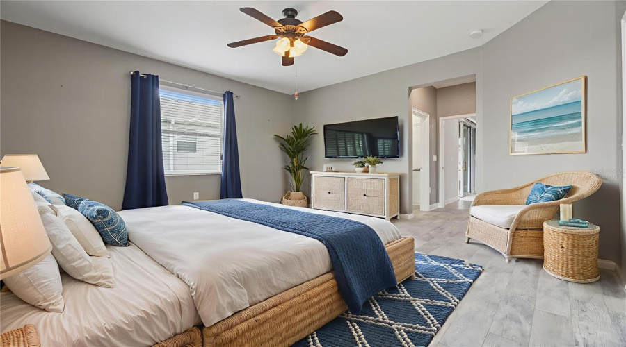 Virtually Staged Primary Bedroom