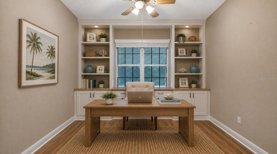 Den (Virtually Staged)