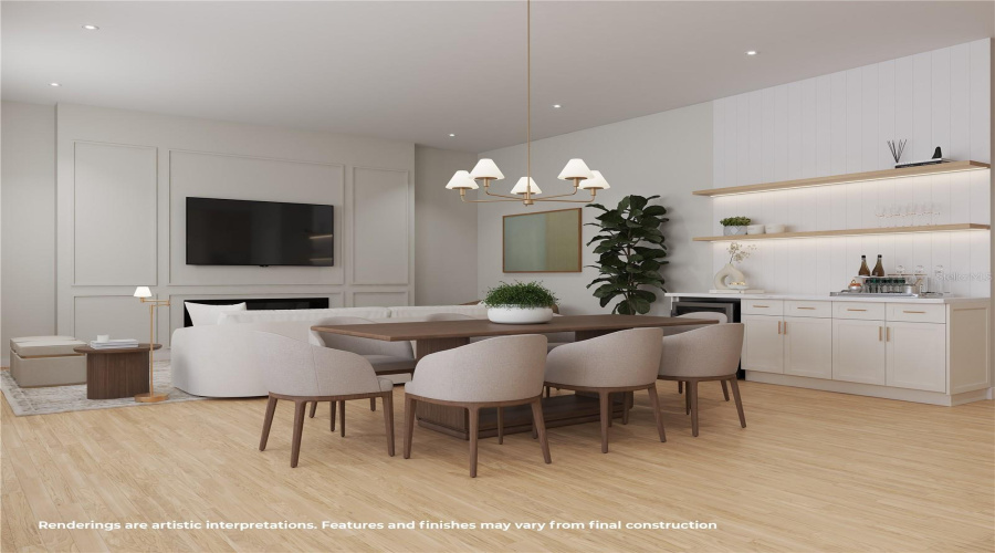 Spacious Living And Dining Areas Showcase The Home’s Modern Design, Neutral Finishes And Open Floor Plan.