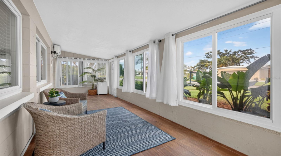 Enclosed Front Porch Entrance