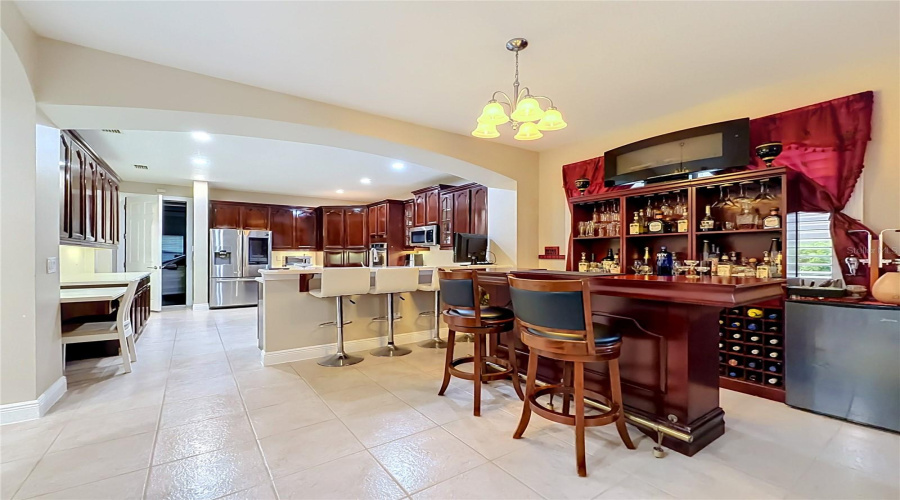 Dining Area Off Kitchen, Space Is Currently Used As A Home Bar.