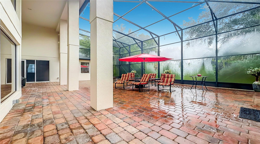 Massive Outdoor Living Space Backing To Wooded Area.