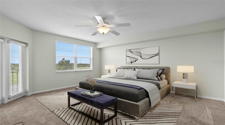 Virtually Staged Primary Bedroom