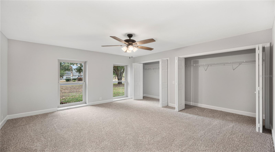 Double Closet In Guest Room