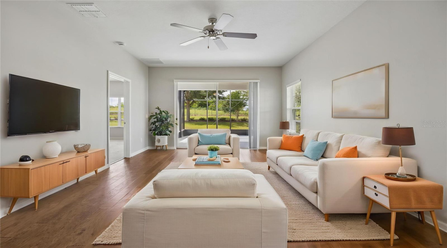 Virtually Staged Family Room
