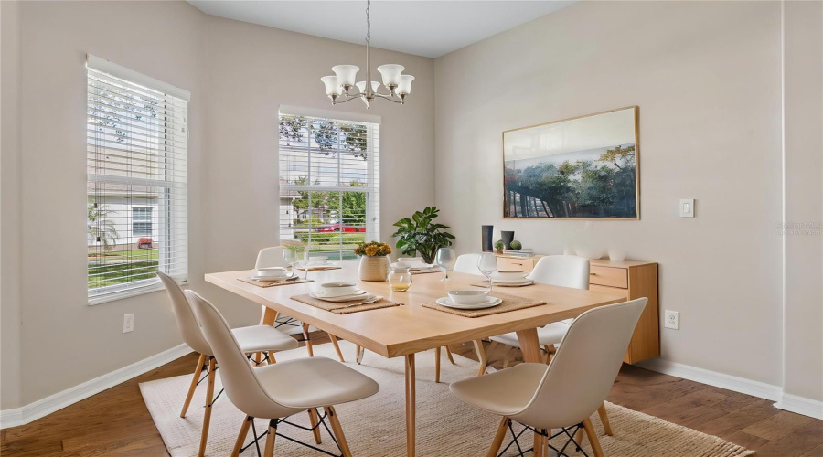 Virtually Staged Dining Room