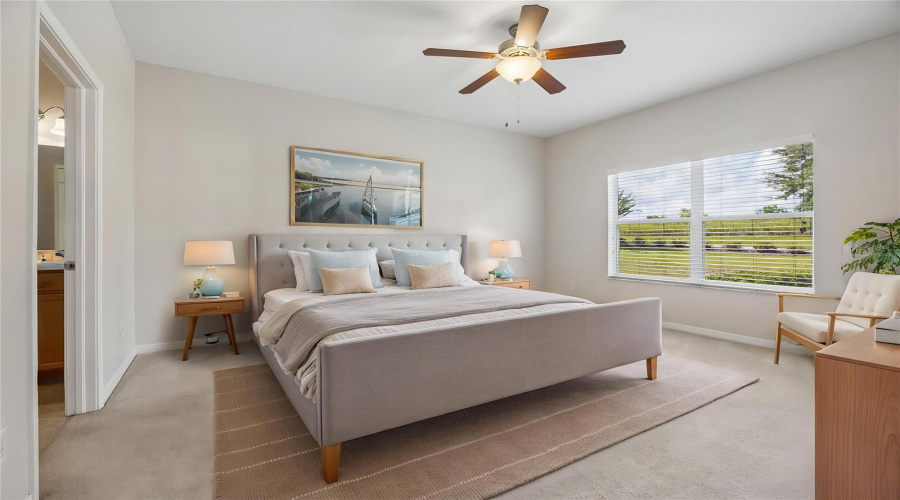 Virtually Staged Primary Bedroom