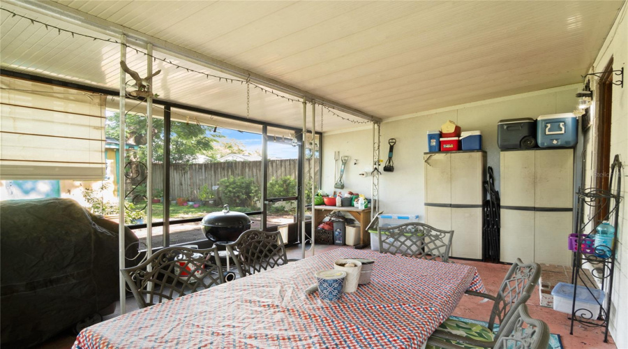 Interior View Of Rear Screened Patio/Lanai
