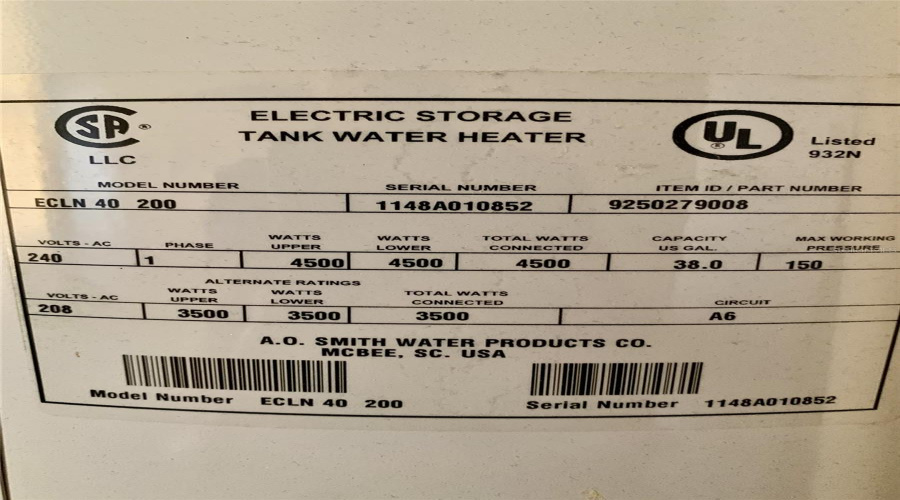 Hot Water Heater 2011