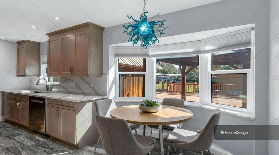 Virtually Staged Breakfast Nook