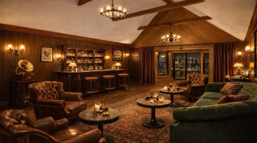Virtually Staged Speakeasy Room