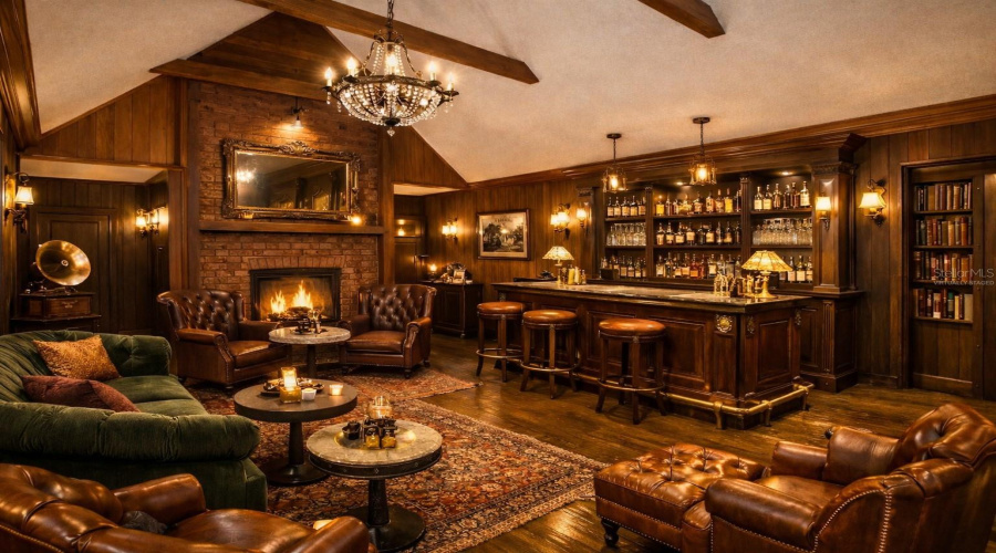 Virtually Staged Speakeasy Room