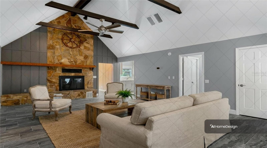 Virtually Staged Formal Living Room