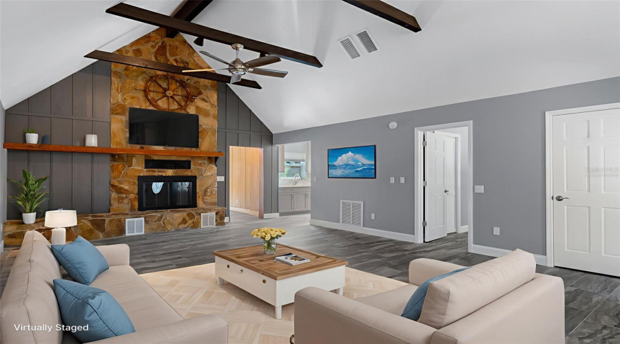 Virtually Staged Formal Living Room
