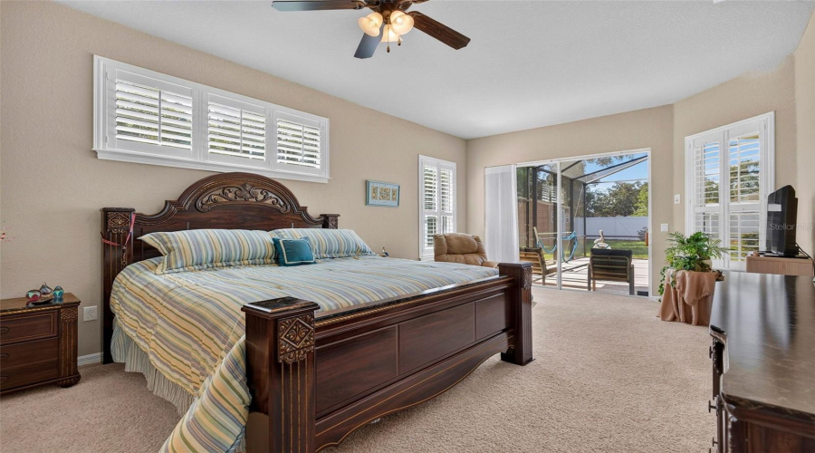 Primary Bedroom With Plantation Shutters