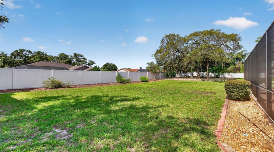 Back Yard- Partially Fenced