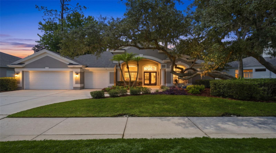 Twilight Front Of Home
