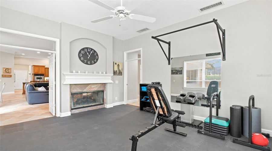 Bonus Room With Fireplace