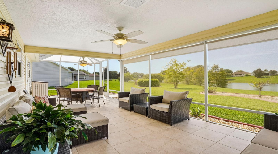 Screen Enclosed Lanai With Water View