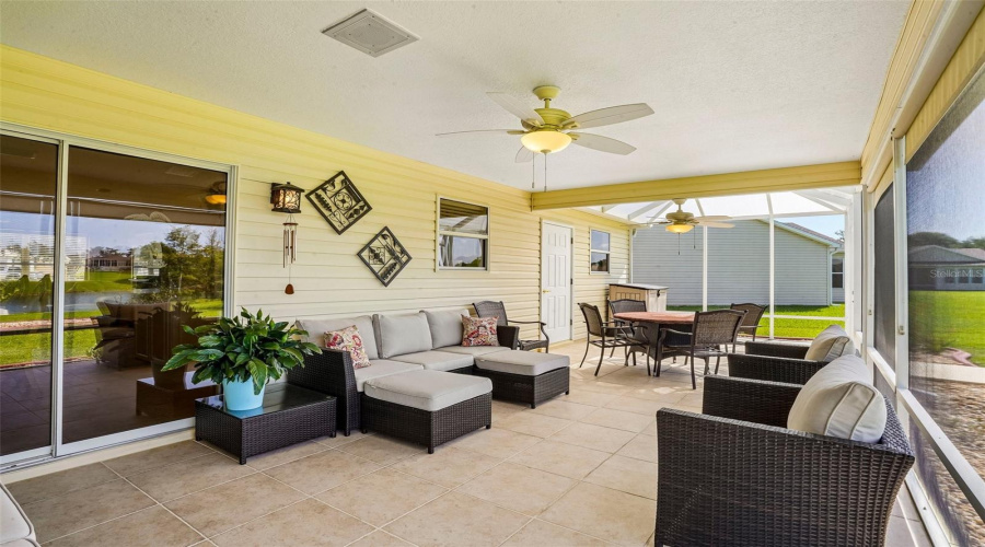 Screen Enclosed Lanai With Water View
