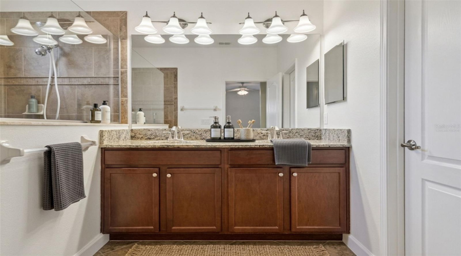 Virtually Staged Primary Bathroom