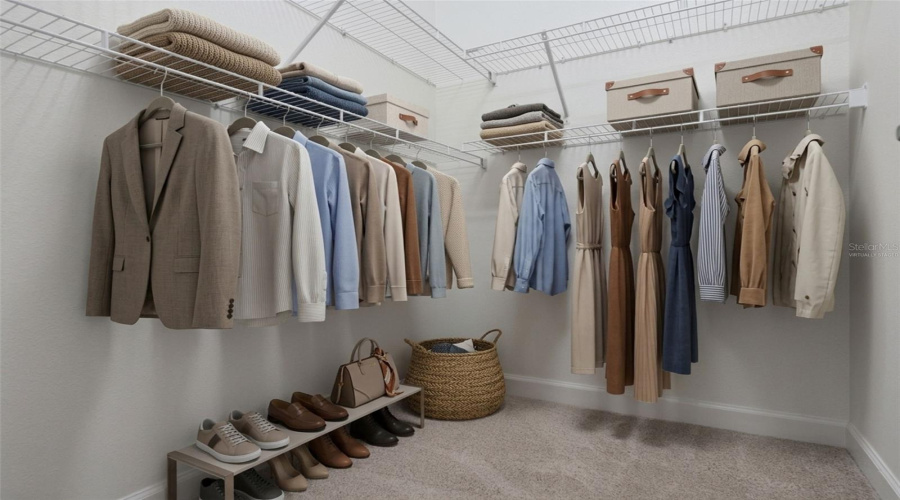 Virtually Staged Primary Closet 2