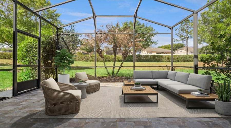 Virtually Staged Lanai