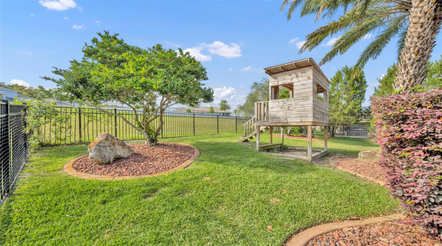 Fenced Backyard With Kids' Playhouse, No Rear Neighbors