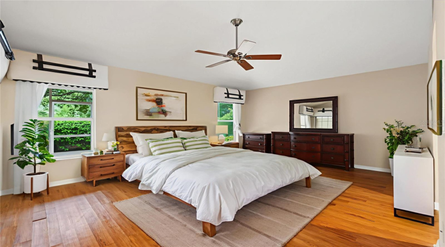 Virtually Staged Master Bedroom