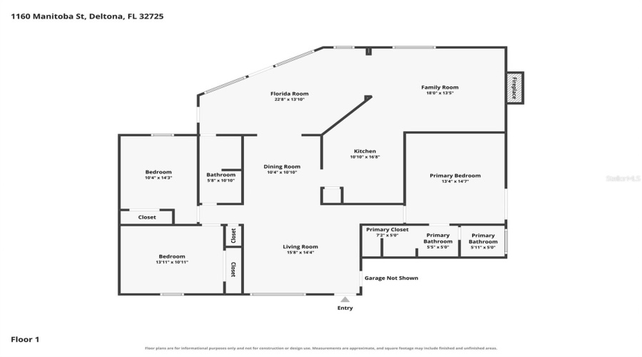 Deltona, Florida 32725, 3 Bedroom Bedrooms, ,2 Bathroombathrooms,Residential,For Sale,Manitoba,0,Mfro6430771