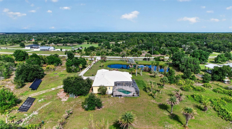 From Above, The Property'S Impressive Scale Becomes Apparent, Offering A Rare Combination Of Privacy, Open Space, Mature Landscaping, And A Tranquil Country Setting.